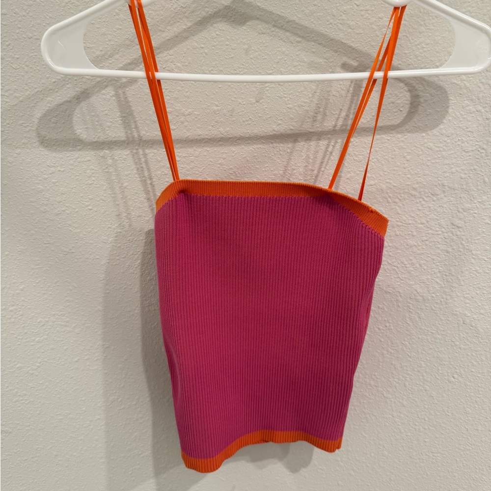 Pink and Orange Women's Top